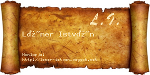 Léner István névjegykártya