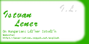 istvan lener business card